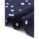 thumbnail image 5 of Blusa de mujer de tallas grandes GRACE & GRANDEUR con volantes en el frente, mangas fruncidas, cuello en V, tops casuales 4X azul oscuro, 5 of 6