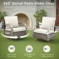 thumbnail image 3 of Unnifurnzi 5 Pieces Outdoor Patio Furniture Set-All Weather Wicker Outdoor Couch with Swivel Patio Chairs Wicker Patio Furniture for Deck Porch Garden Poolside Backyard-Brown/Beige, 3 of 7