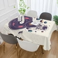 thumbnail image 2 of Yayeee Tablecloths 54" x 54" Rectangle Wrinkle Resistant Party Table Cover, Orange Astronaut Planet, 2 of 8