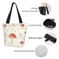 thumbnail image 6 of Fotbe Flat Mushrooms Pattern Beach Tote,Shoulder Handbag,Spacious Tote Bag,Lightweight Travel Bag,Versatile Shopping Bag, 6 of 9