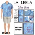 thumbnail image 4 of HAPPY BAY Men's Holiday Tropical Party Aloha Shirts Short Sleeve Button Down Beach Hawaiian Shirt for Men XL Allover Palm, Blue, 4 of 6
