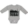 thumbnail image 3 of Inktastic Dubai City Skyline with Grunge Boys or Girls Long Sleeve Baby Bodysuit, 3 of 5