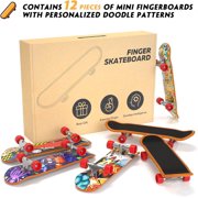 Fingerboard Mini Finger Skateboards 12PCS Professional Finger Boards Set Creative Fingertips Movement, Mini Skateboard Starter Kit Finger Sports Party Favors Novelty