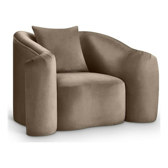 Meridian Furniture Destin Taupe Velvet Accent Chair