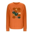 thumbnail image 4 of TKLPEHG Womens Thanksgiving Sweatshirts Fall Cute Pumpkin Graphic Sweatshirts Long Sleeve Round Neck Pullover Tops (Orange,XXXL), 4 of 4