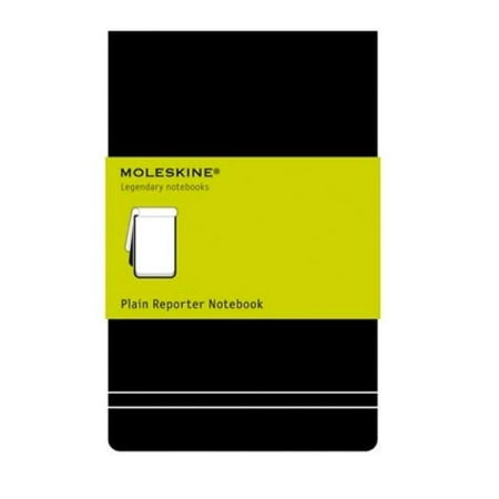 Plain Reporter Notebook (Reporter Notebooks: Moleskine Reporter Notebook, Large, Plain, Black, Hard Cover (5 X 8.25))