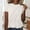 White, variant on Ayolanni Solid Women's Tops Short Sleeve Cotton Red Crew Neck Pullover T-Shirts Women Shirts L