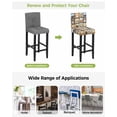 thumbnail image 3 of Watercolor Coffee Bar Stool Covers Set of 2, Retro Coffee Patchwork Stretch Washable Bar Chair Covers with Backs, Removable Pub Counter Height Chair Cover for Kitchen Dining Room Cafe, 3 of 7