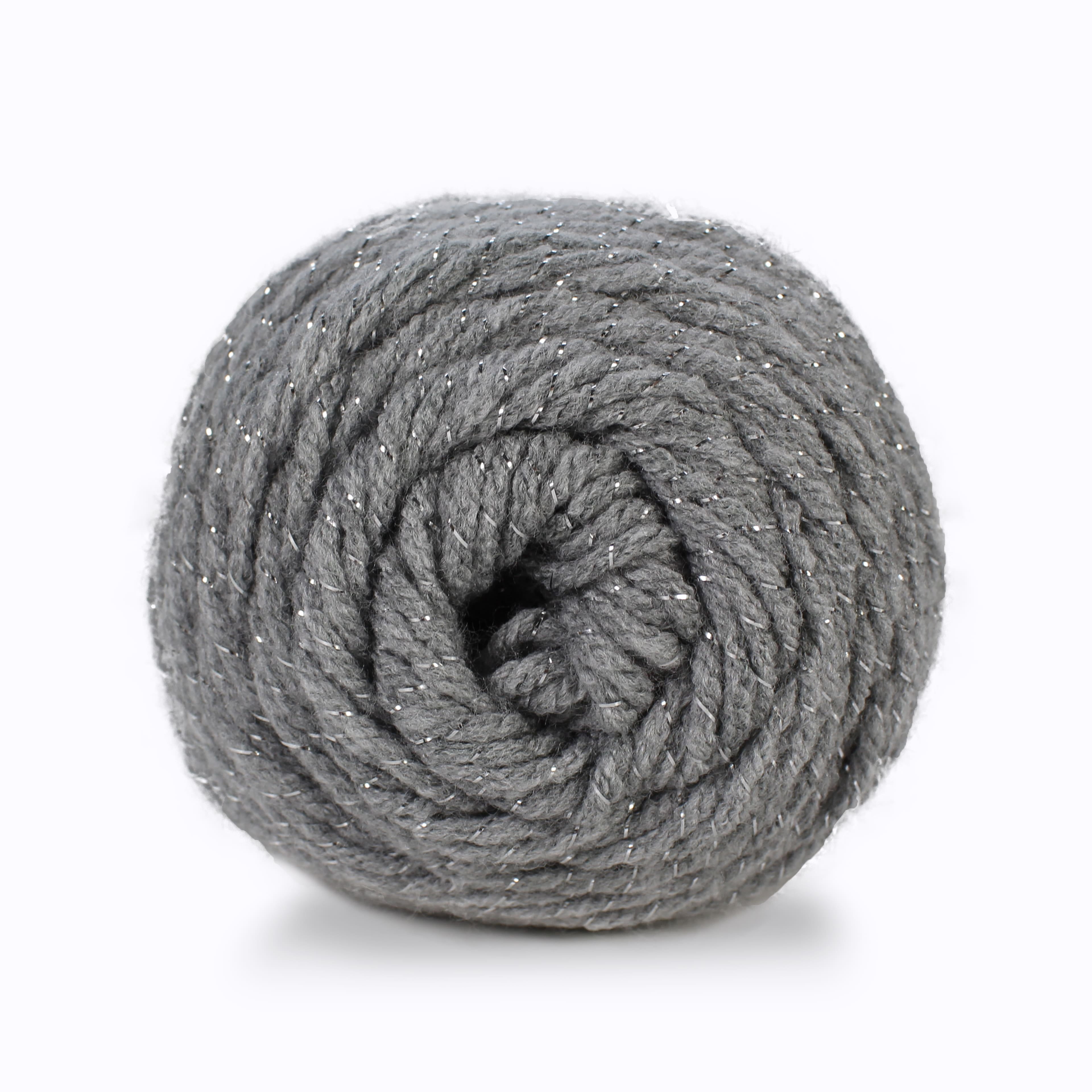 Big Twist Twinkle Yarn, Medium Worsted Sparkle Acrylic Blend, Assorted Colors, 6 oz. Skein, 6-Pack