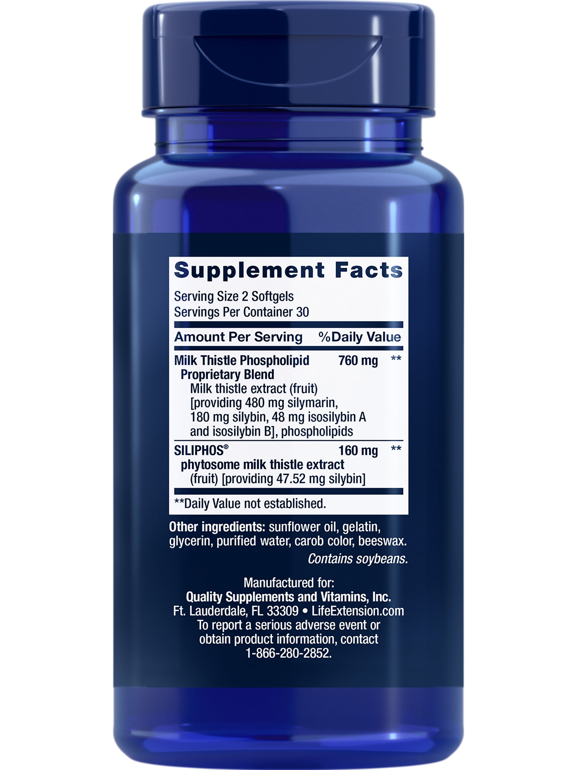 Life Extension Advanced Milk Thistle, liver health supplement, liver detox, cell division, silymarin, silybin, bioavailable, gluten free, non-GMO, 60 softgels