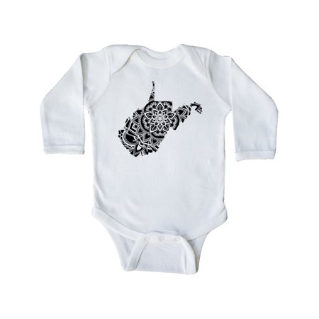 

Inktastic West Virginia Silhouette Mandala Gift Baby Boy or Baby Girl Long Sleeve Bodysuit