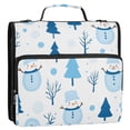 thumbnail image 5 of FORMRS Zipper Binder with Shoulder Strap 2-inch Ring 500 Sheet Capacity File Bag, Blue Simple Cartoon Snowmen, 5 of 5