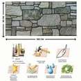 thumbnail image 6 of Dundee Deco 3D Wall Panels - Cladding, Pale Aquamarine Stone Look Wall Paneling, Styrofoam Facing for Interior and Exterior Applications, DIY, Set of 10, Covers 54 sq ft, 6 of 10
