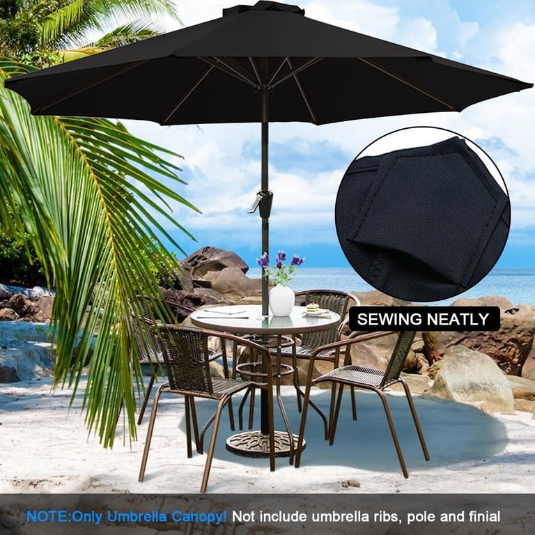 9ft patio umbrella canopy 6.5ft 9ft 10ft Outdoor Patio Umbrella Replacement Canopy, 6 Ribs 8 Ribs Umbrella  Canopy Cover Replacement Fabric, Parasol Top Cover Replacement UV  Protective Fabric, Canopy Only