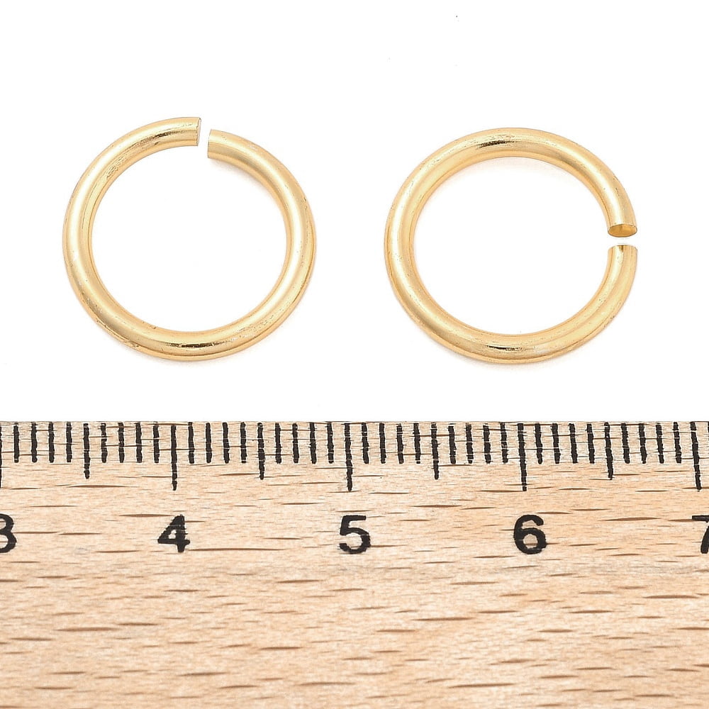 Aluminum Open Jump Rings Round Ring Light Gold 15x2mm Inner Diameter: 11mm
