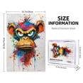 thumbnail image 4 of 1000 PCS Angry Monkey Graffiti 1000 Piece Vibrant Jigsaw Puzzle,Wonderful Imagination,Enjoy The Puzzle Solving Process,Funny Animal Graffiti Wooden Stress Relieving Puzzle,Brain Challenge, 4 of 6