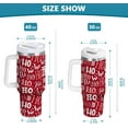 thumbnail image 4 of Christmas Tumbler with Handle and Straw Funny Ho Ho Ho Xmas Coffee Mug Water Bottle Travel Cup 30 oz, 4 of 7