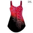 thumbnail image 1 of Advancent 2021 traje de baño Sexy de piezas para mujer, traje de baño acolchado, traje de baño estampado sin espalda, traje de baño con Traje de baño Rojo XXL, 1 of 6