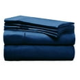 thumbnail image 3 of 1000 Thread Count Bed Sheet Set, Sateen Weave Luxury Deep Pocket Sheet Set, Premium Hotel Quality Sheet Set, Egyptian Cotton Blend (Denim, Queen 6 Piece), 3 of 7