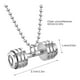 thumbnail image 4 of Mancuerna Collar Colgante Titanio Acero Inoxidable Fitness Gym Collar Peso Placa Barbell Mancuerna Collares Hombres Mujeres Cadena Colgante, 4 of 7