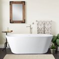 thumbnail image 1 of Vanity Art Solid Surface Resin Stone Freestanding Soaking Bathtub, 1 of 5