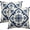 Geometric Floral Tile2, variant on Tarot Sun and Moon Throw Pillow Covers Elegant Sun and Moon Square Pillowcases Cushion Cover 18x18 Inch for Room Sofa Chair Bed Home Decor Set of 2