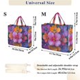 thumbnail image 2 of FORMRS Womens Corduroy Tote Bag Crossbody Shoulder Handbag with Pocket, Large Purple Flowers, 2 of 7