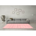 thumbnail image 3 of Ahgly Company Machine Washable Indoor Round Solid Red Modern Area Rugs, 4' Round, 3 of 4