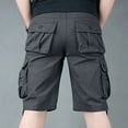 thumbnail image 4 of BiZtdJrK Men's Cargo Cotton Shorts Drawstring Waist Work Shorts Solid Casual Sweat Shorts Outdoor Workout Shorts with Multi Pockes Limited Time Deals of The Day Dark Gray XXXXXL, 4 of 5