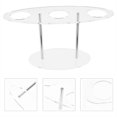 thumbnail image 2 of Soporte de acrílico para conos de helado, soporte para gofres y embutidos, 3 orificios, transparente, 2 of 4