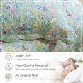 Lady Ann Oversized King Bedspread 120x120, Green Flower Bird Butterfly ...