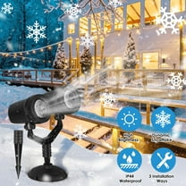 Snowflake Christmas Projector Light with Dual Heads, Outdoor Waterproof LED Projection Lamp for Holiday Decoration,  Plug