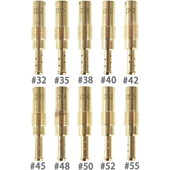 SEBLAFF 10pcs 32 35 38 40 42 45 48 50 52 55 Slow/Pilot Jet Fit For OKO CVK
