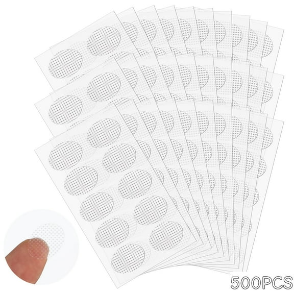 500Pcs Clear Earring Support Patches, 0.59" x 0.49" Invisible Earring Protectors, Waterproof Ear Stabilizer Stickers, Ear Care Products for Torn or Stretched Earlobes