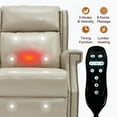 thumbnail image 6 of LiviNest Manual Recliner Chair with Massage & Heat: 8 Node Vibrating Massage & Lumbar Heating for Back Pain Relief - 155° Heavy Duty Faux Leather Living Room Lounge Chair with Adjustable Footrest & 3, 6 of 6
