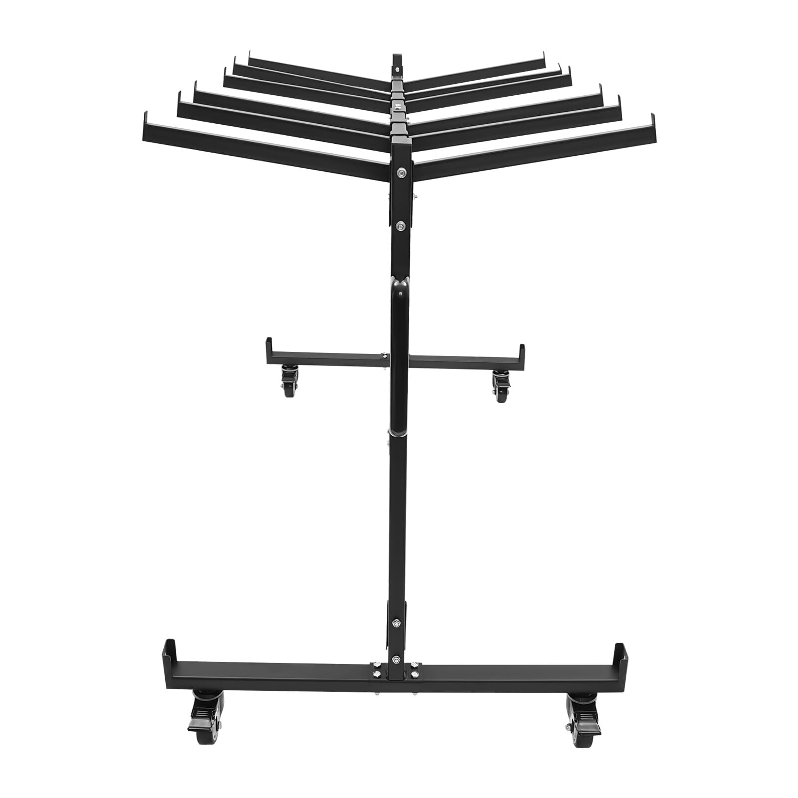 Folding Table Cart with 4 Silent Swivel Caster Wheels, Large Folding Table Dolly, Holds 42 Tables, 12 Bars, for Display, Storage, Event Transport, Organizer Cart