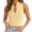 Yellow, variant on Sleeveless Women Stand Collar Half Zipper Knit Tank Tops