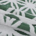 thumbnail image 5 of PiccoCasa Sherpa Blanket Soft Reversible Snowflake Throw Blanket for Sofa Couch Bed(Green, 50" x 60"), 5 of 6