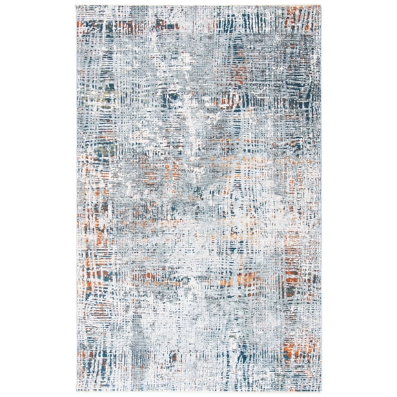 SAFAVIEH Winston Amelia Abstract Polyester Area Rug, Grey/Beige, 2'6" x 4'