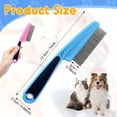 thumbnail image 7 of 2Pcs Flea Comb for Dogs Cats, Upgrade Multifunctional Pet Comb Pet Hair Removal Flea Comb, Fine Tooth Stainless Cleaning Massage Brush for Dog Cat, 7 of 7