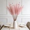 thumbnail image 5 of RYDCOT 1Pcs Colorful Faux Pampas Grass, Fluffy Artificial Bulrush Branches Boho Decor, Filler Tall Pampas Grass Reed Fluffy Stems for Living Room Wedding Decoration, 5 of 6
