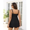 thumbnail image 4 of a.Jesdani Women Plus Size Swimsuit Two Piece Tummy Control Bathing Suits Flowy Tankini Swimwear with Drawstring Boys Shorts Swim Dress Black 3X, 4 of 12