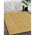 thumbnail image 3 of Ahgly Company Machine Washable Indoor Square Abstract Cinnamon Brown Area Rugs, 3' Square, 3 of 7