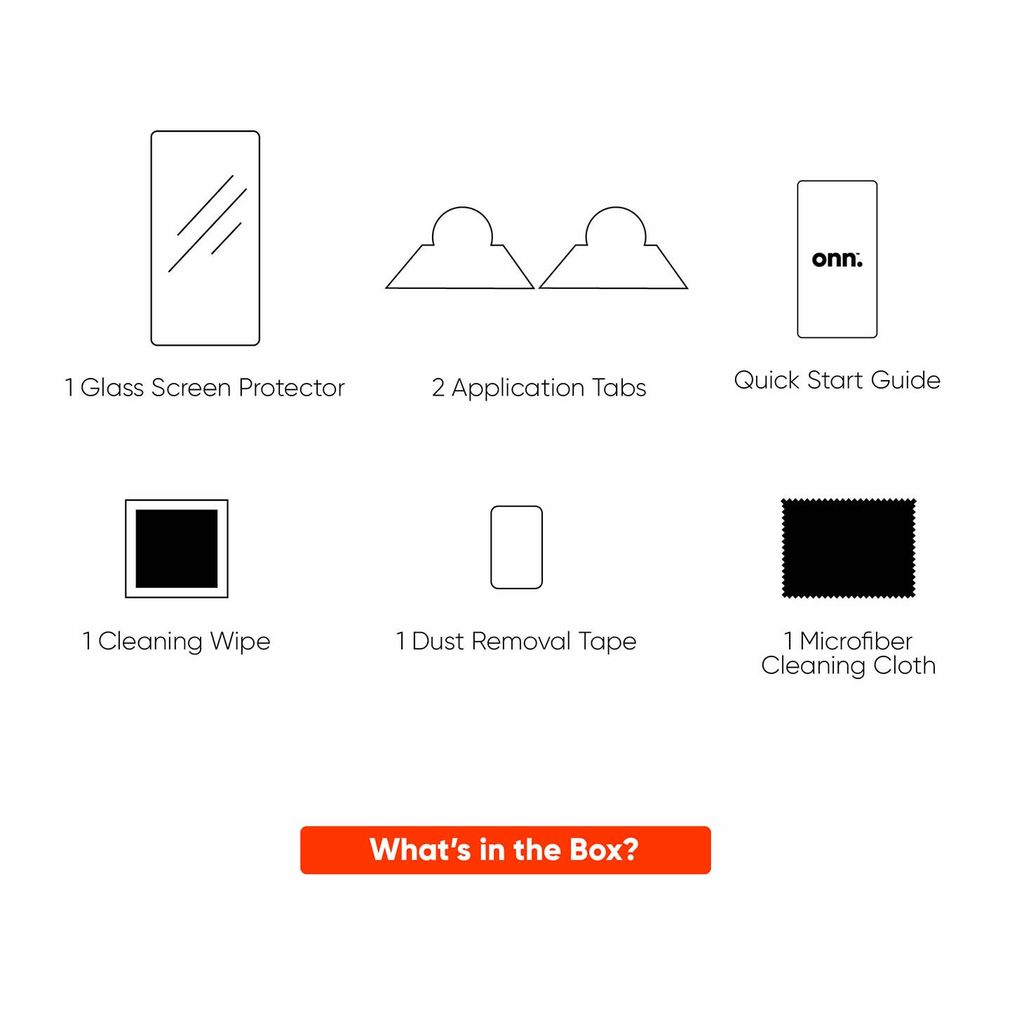 onn. Glass Screen Protector for onn. 8" Tablet (2020, 2021, 2022 Model) / onn. 8" Kids Tablet (2021 Model)