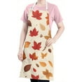 thumbnail image 5 of Autumn Fall Leaves Pattern Apron-Garden Aprons for Women with Pockets-Cotton Linen Waterproof Kitchen Cooking Gardening Aprons Adjustable for Kitchen,Cooking,BBQ and Salon 33"x27", 5 of 7