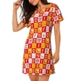thumbnail image 2 of Naloa golf Print Women Nightgowns,Womens Loungewear,Short Sleeve Sleepwear,Comfy Ladies Nightdress, 2 of 6