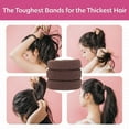 thumbnail image 2 of Burlybands Thick Hair Scrunchie Hair Tie, Brown Plain, 8 Pieces, 2 of 7
