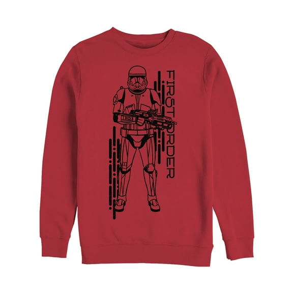 Men's Star Wars: The Rise of Skywalker First Order Sith Trooper  Sweatshirt Red Small