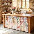 thumbnail image 5 of Colorful Leaves Fall Sink Skirt for Bathroom, Self-Adhesive Under Sink Curtain, Autumn Botanical Pink Yellow Ombre Hide Pipes & Storage Fabric Cabinet Skirt Cover for Kitchen Laundry 32"x55", 5 of 8