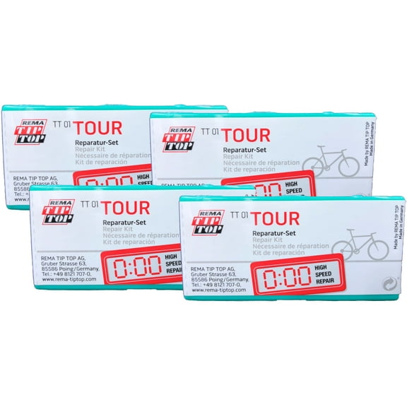 Four (4) REMA Touring Bicycle Tube Patch Repair Kits TT01 (21) - Small TT O1